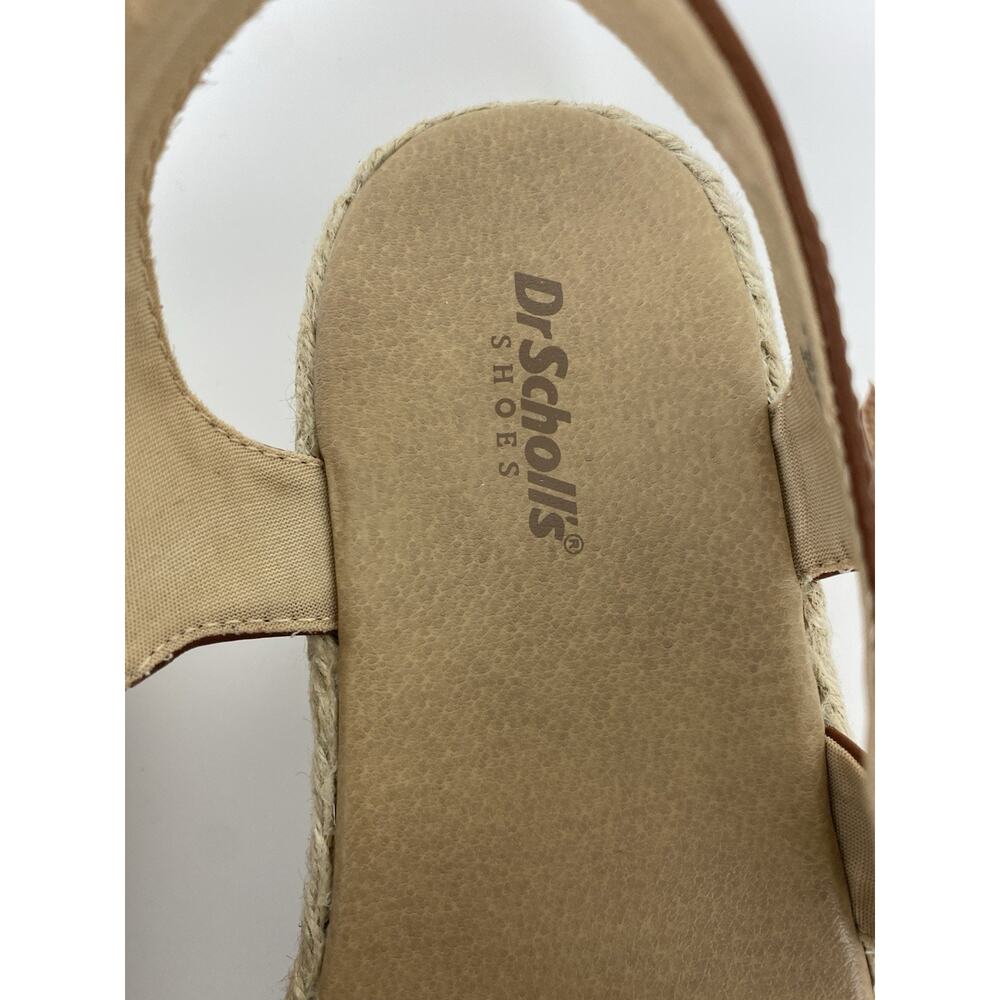 Dr. Scholl's Brown Espadrille Wedge Sandals Women's Size 8.5 Ankle Strap Comfort - Picture 7 of 10